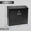 Soporte pared buzón metal inox cubierta galvanizada negro