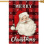 Bandera Papá Noel 28x40" doble cara búfalo acuarela