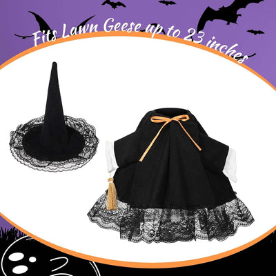 Traje ganso bruja 23pulg sombrero decoración cemento