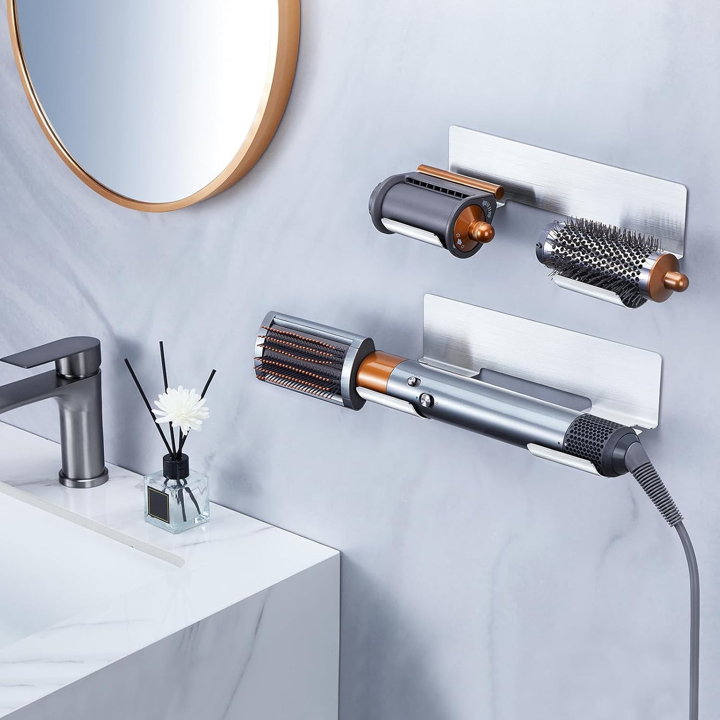 Soporte para alisador pelo y accesorios baño