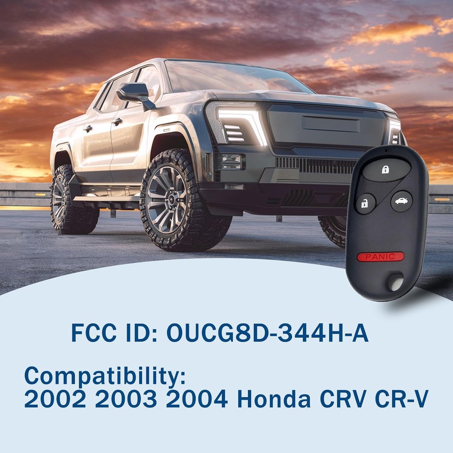 Llavero repuesto Honda CRV sin llave control remoto 2 pack