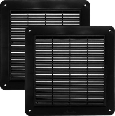 2 Pzas Fundas Ventilación Aire Negro 10x10pulg