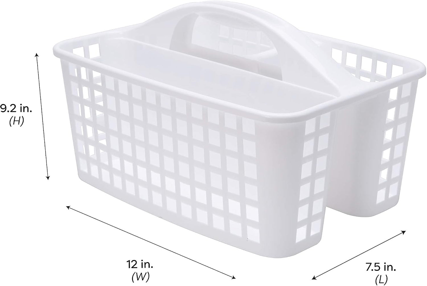 2 Cajas Utilitarias 12x9.2x7.5" 3 Compartimentos Blanco