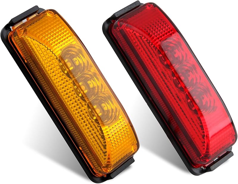 20 Luces LED 4" Reflectores Ámbar Rojas