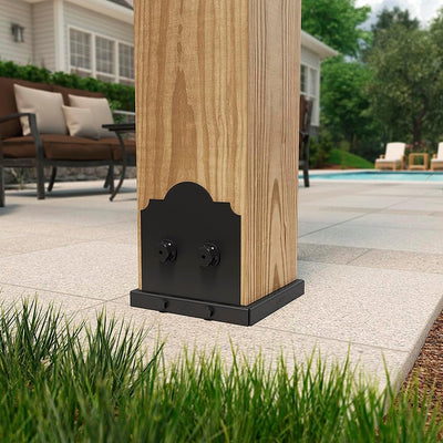 Kit base poste 8x8 acero galvanizado para pérgola