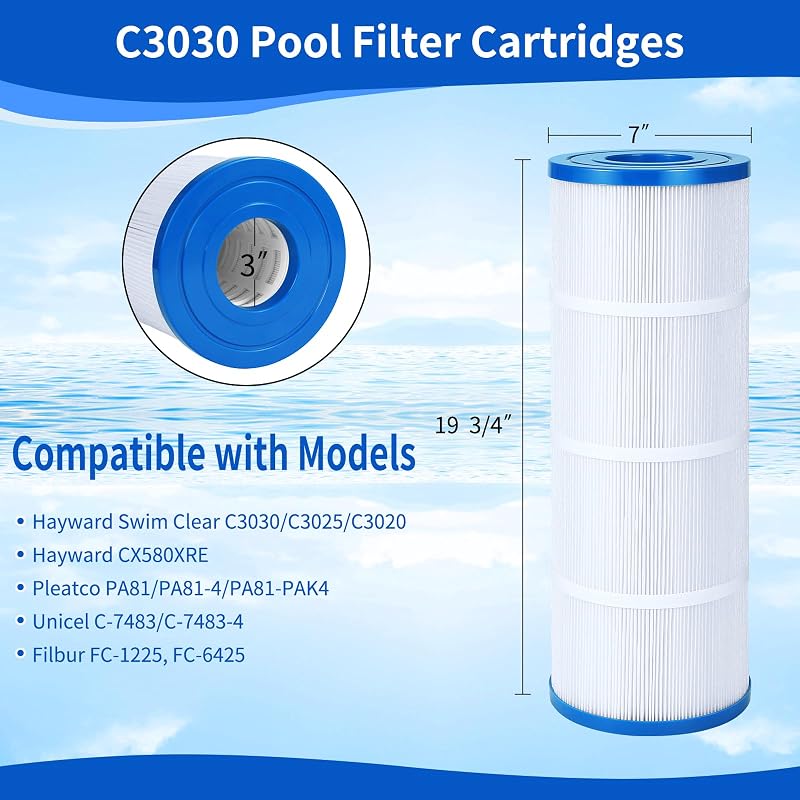 Cartuchos filtro piscina comp Hayward C580E