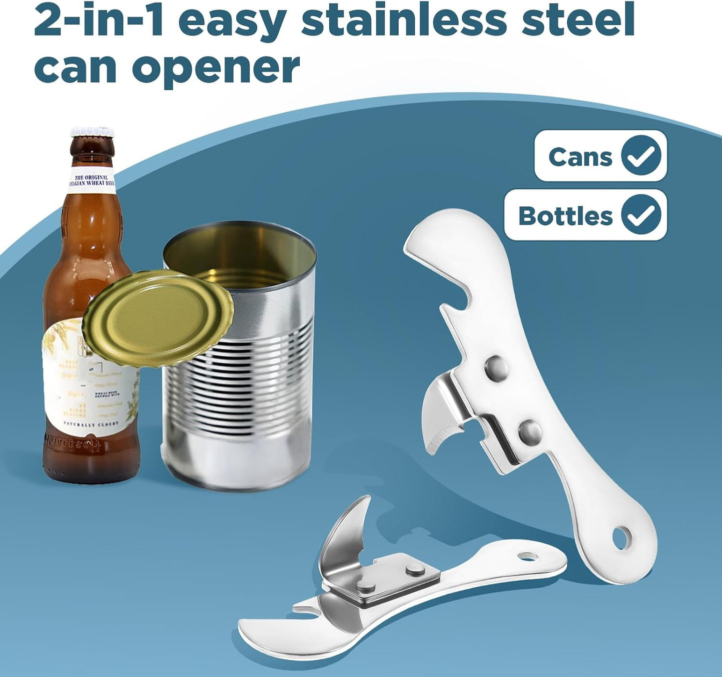 Abrelatas acero inox multifuncional 3uds para acampar