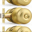 Pomos puerta dorados recámara baño bola redonda pack 3