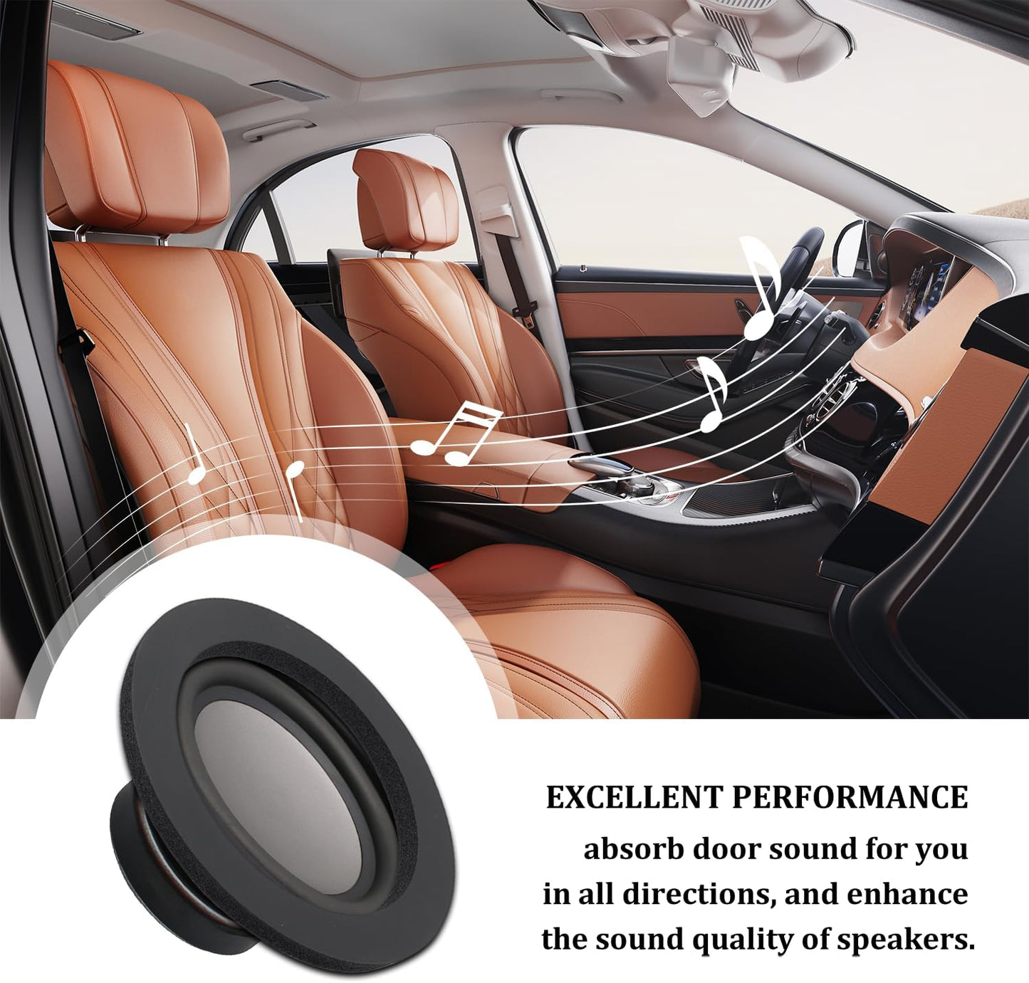 2 Potenciadores Espuma Altavoz 6.5" Autoadhesivo Universal