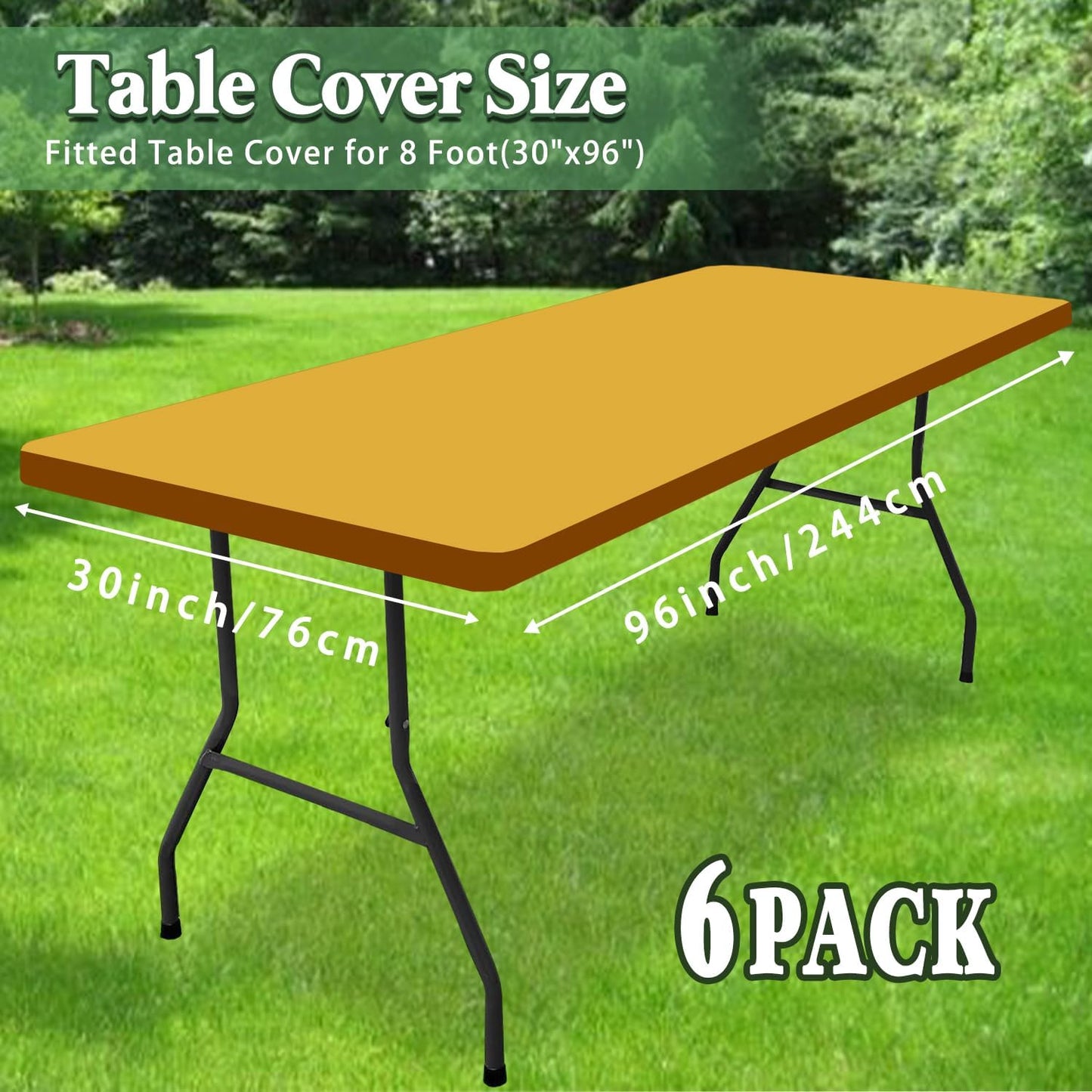 6 Manteles Picnic 8ft Exteriores Elásticos Impermeables