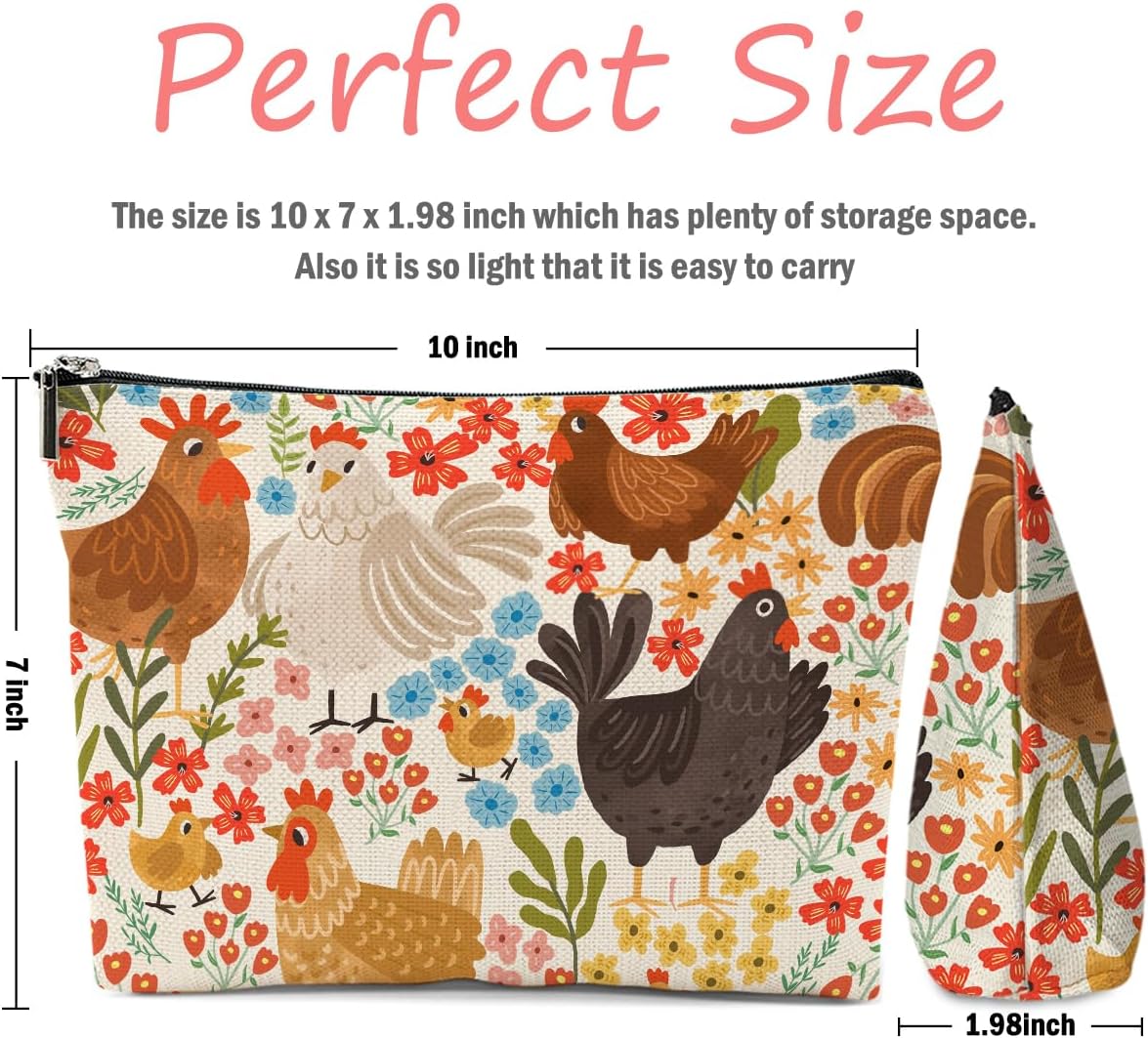 Bolsa maquillaje estética regalo perros gatos pato ganso pollo