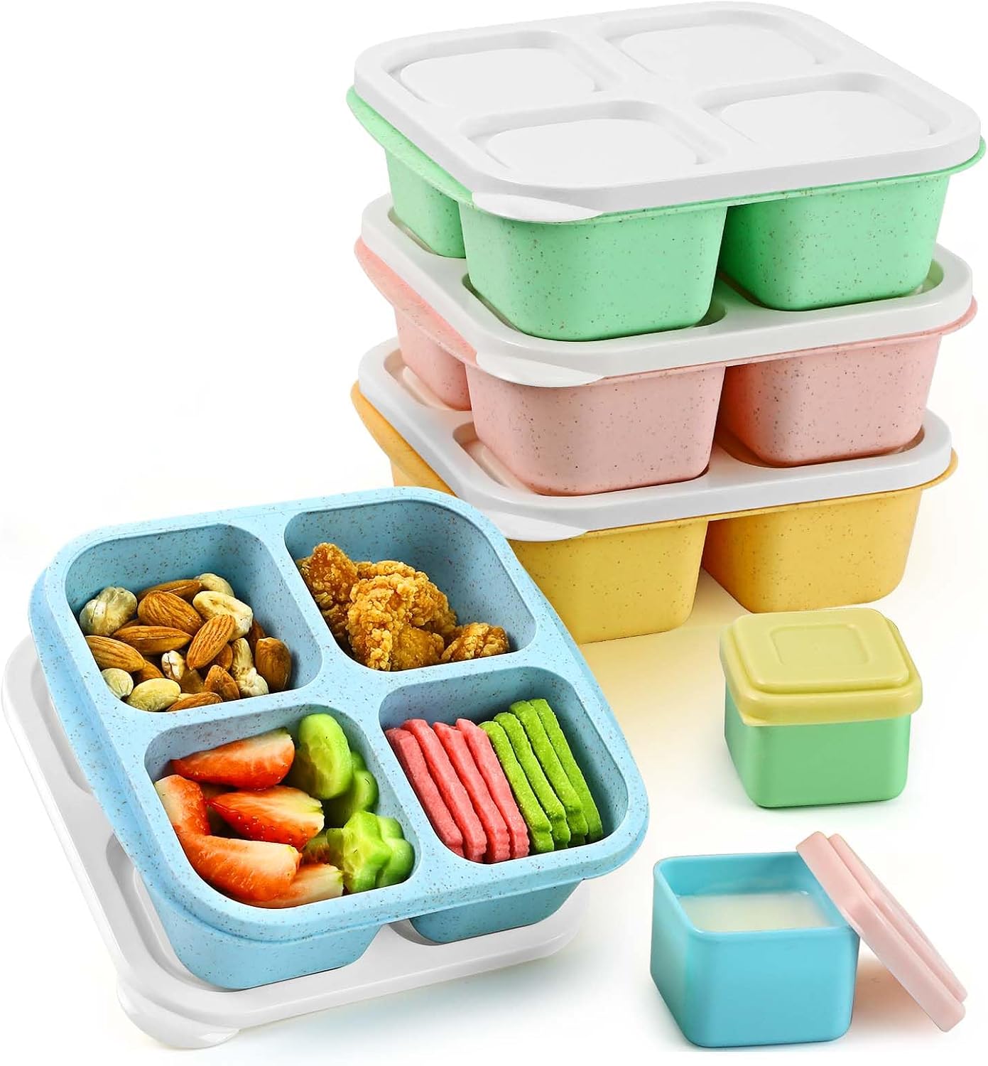 Recipientes aperitivos 4 pzas tazas salsa reutilizables