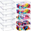 10 Pzas Cajas Plástico Transparente para Sala Set Apilables