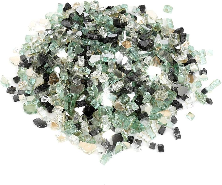 Vidrio ignífugo negro ónix platino verde claro