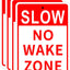 Señal Slow Down aluminio reflectante 17x12" uso exterior