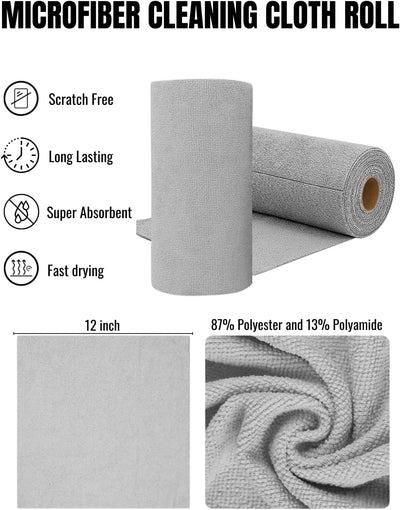 30 Paños Microfibra 12x12pulg Reutilizables para Auto y Garaje