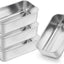 Set 4 moldes acero inox para pan de plátano y carne 6¼x3pulg