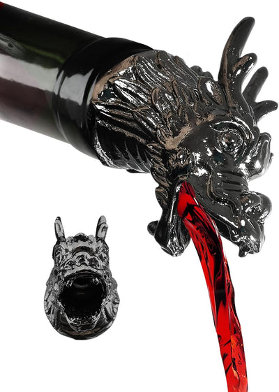 Aireador vino boquilla decantador gris oscuro regalo fiestas