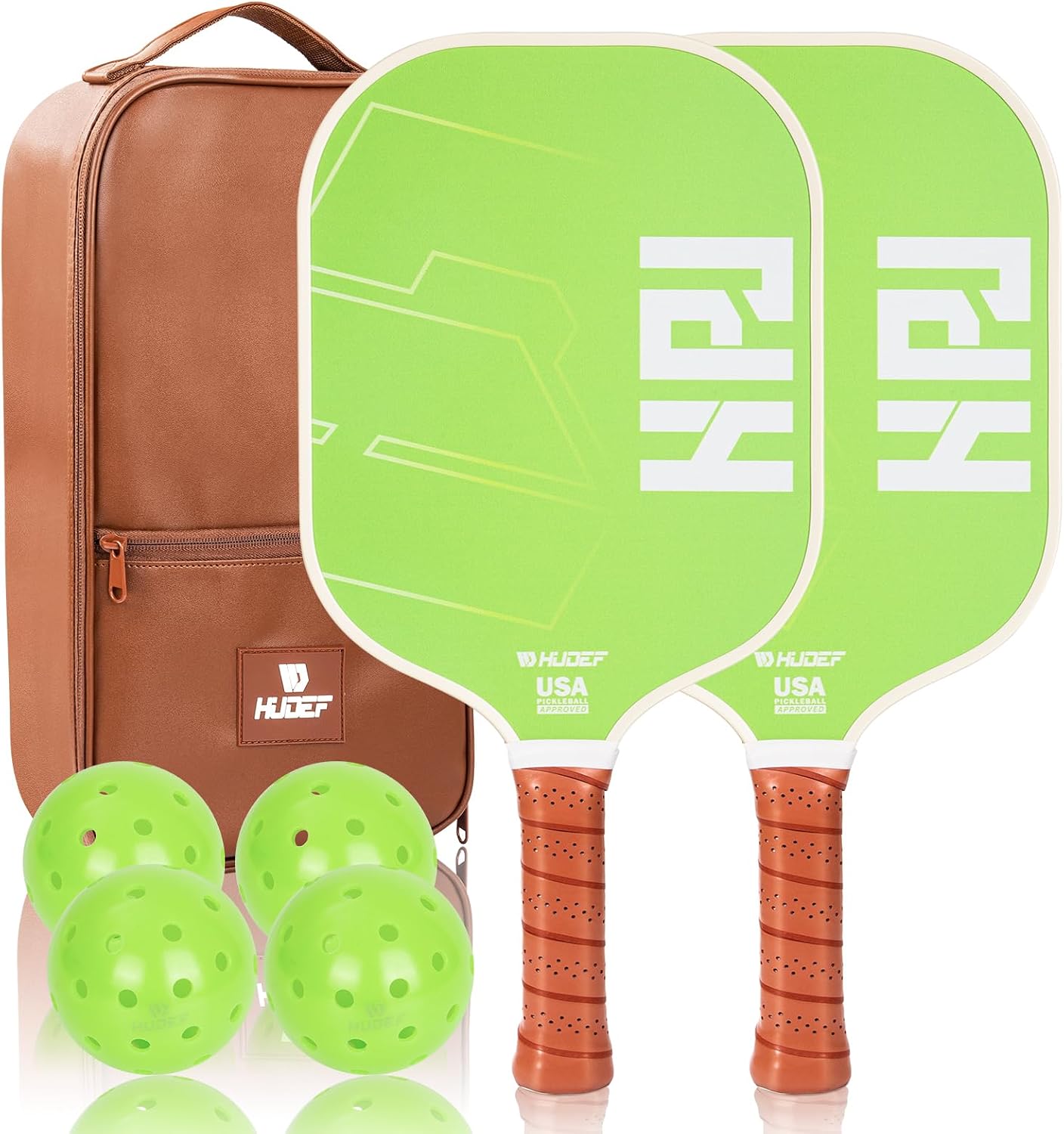 Set paletas pickleball fibra vidrio 4 pelotas bolsa