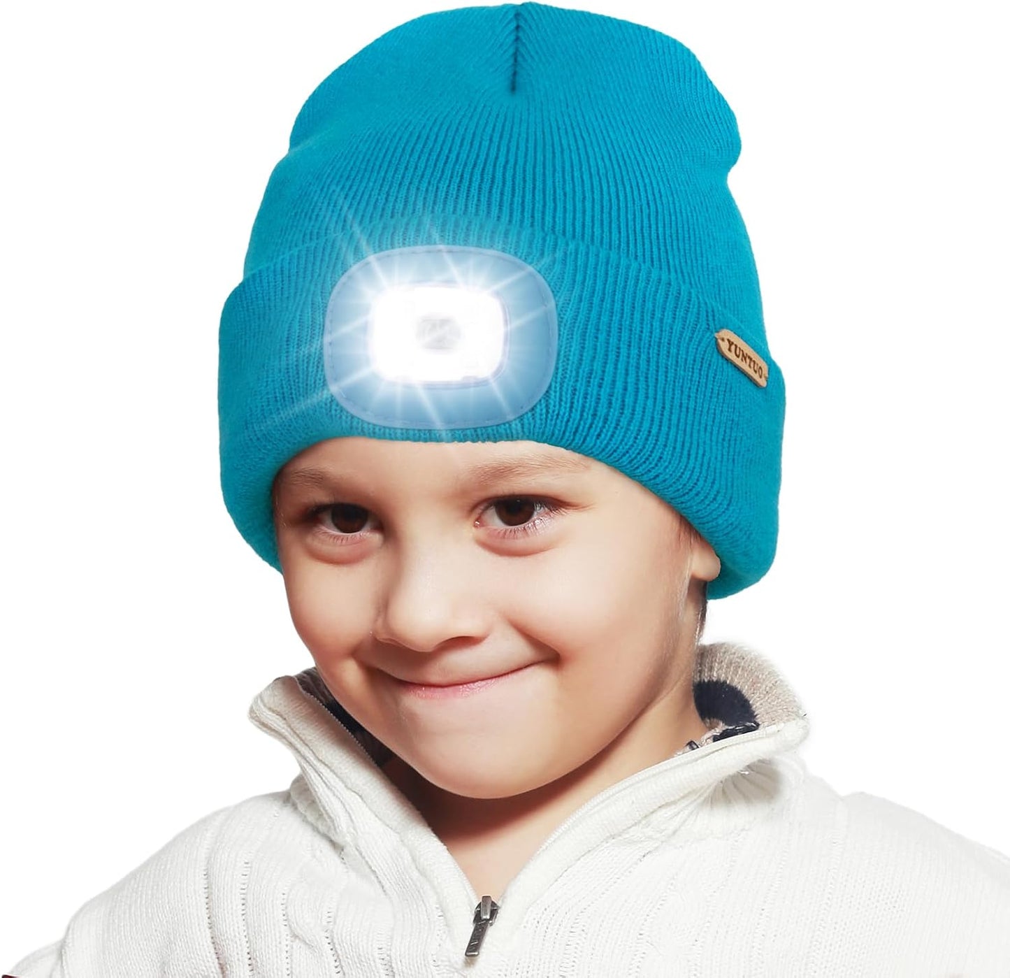 Gorro invierno LED para niños con luz USB