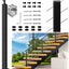 Poste barandilla acero inox negro 35x2x2 ajustable