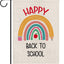 Bandera jardín arco iris happy back to school 12.5x18