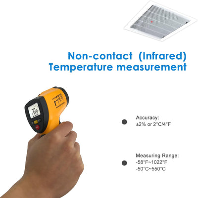 Termómetro infrarrojo sin contacto digital -58°F a 1022°F