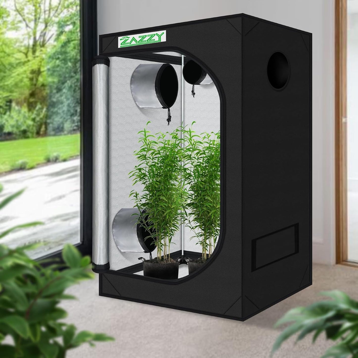 Carpa cultivo hidropónico 24x36x60 con mylar ventana y