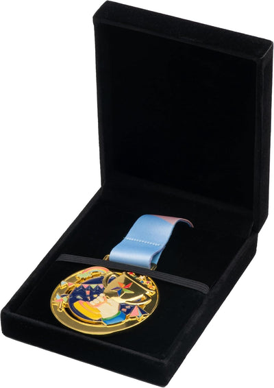 Caja terciopelo para medallas deportivas y militares negro