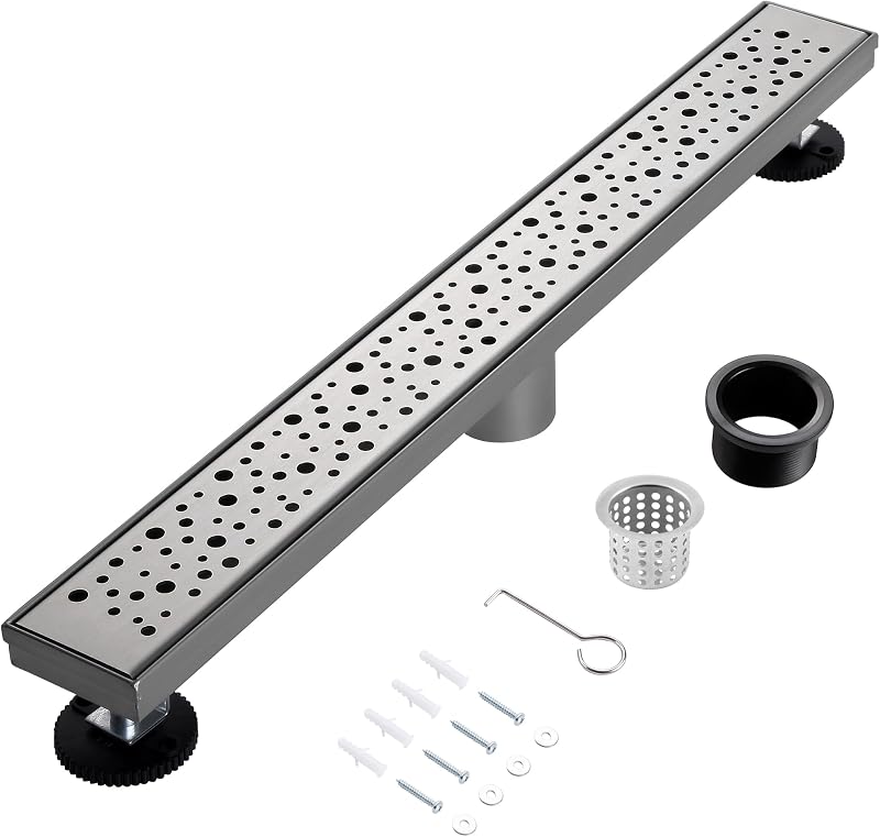 Desagüe ducha 48" acero inox 304 rejilla plana