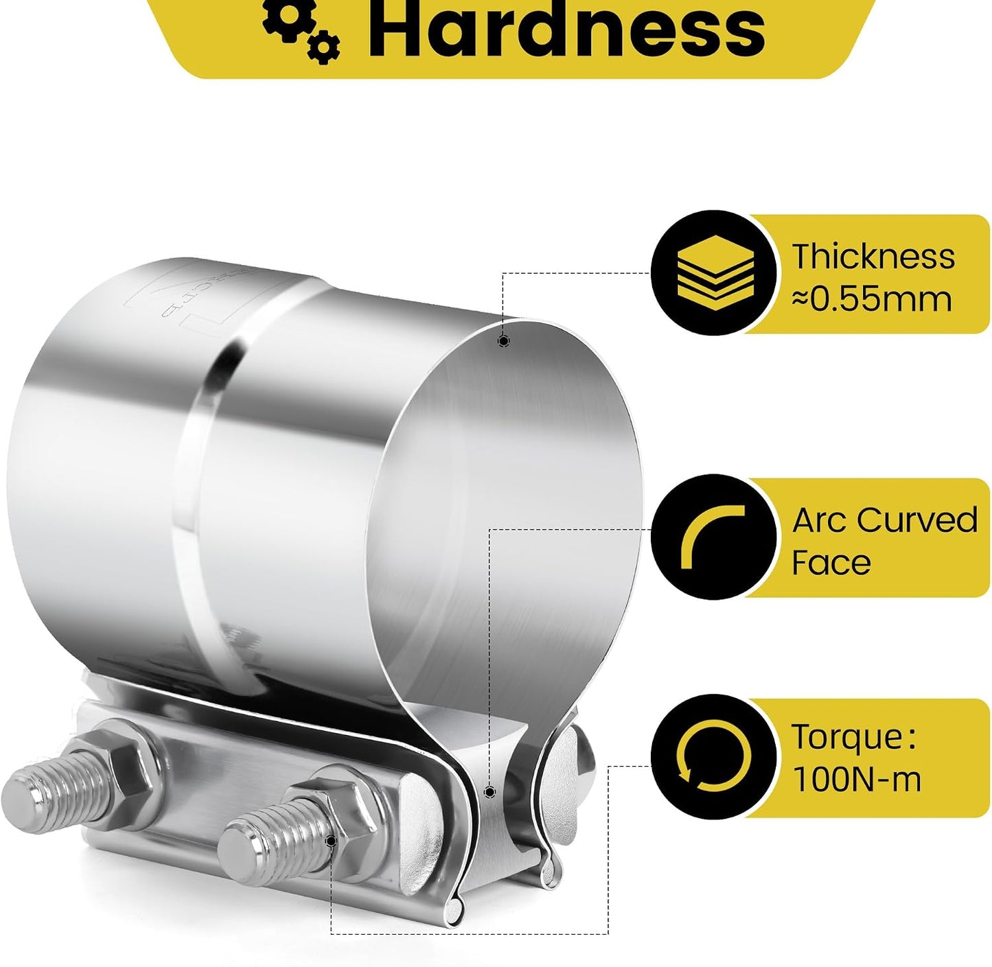 Abrazadera acero inox 304 para tuberías 2.0"