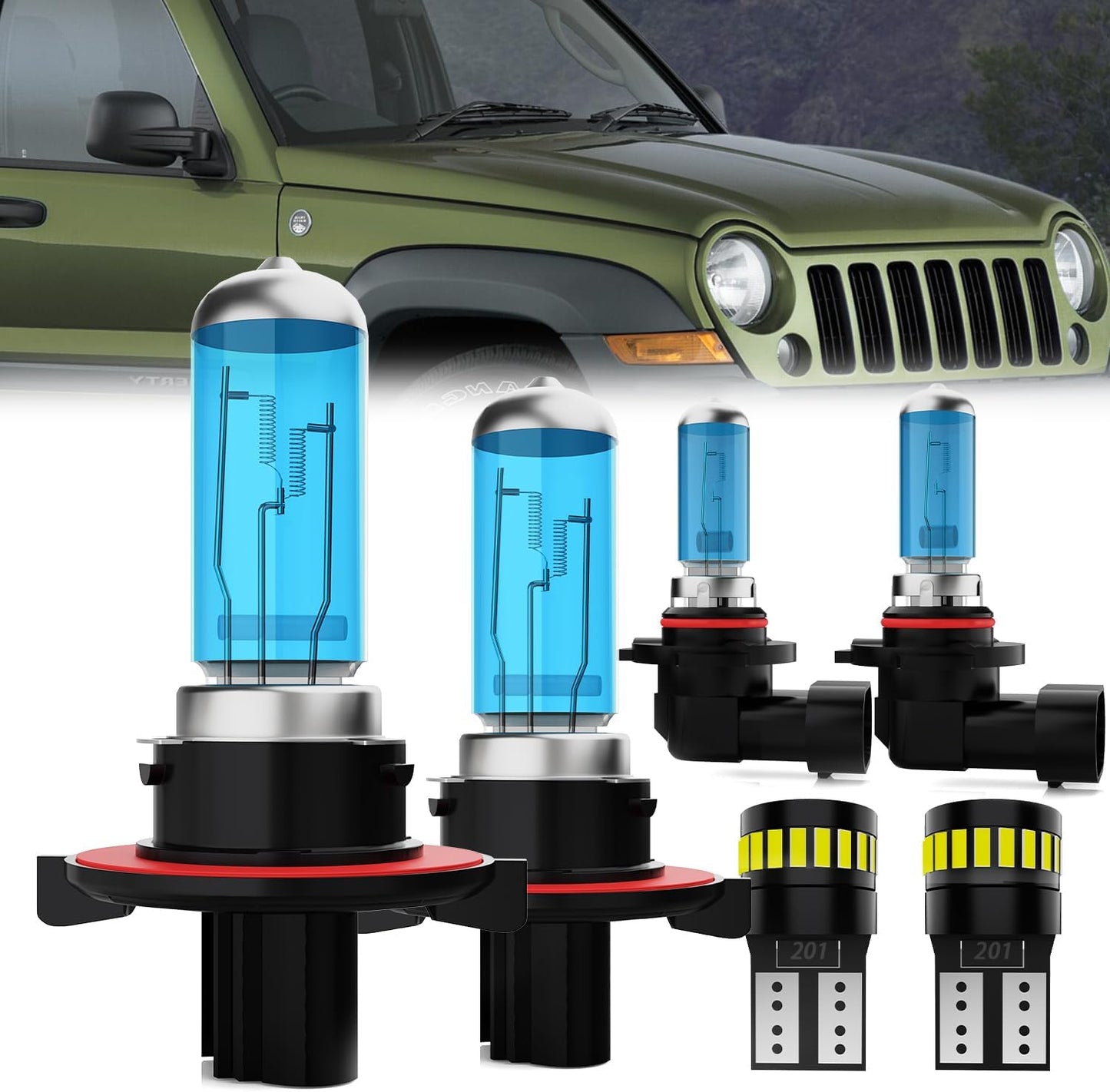 Bombillas faros Jeep Liberty 08-12 pack 6