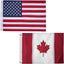 Bandera EE.UU. y Canadá 12x18" para barco resistente