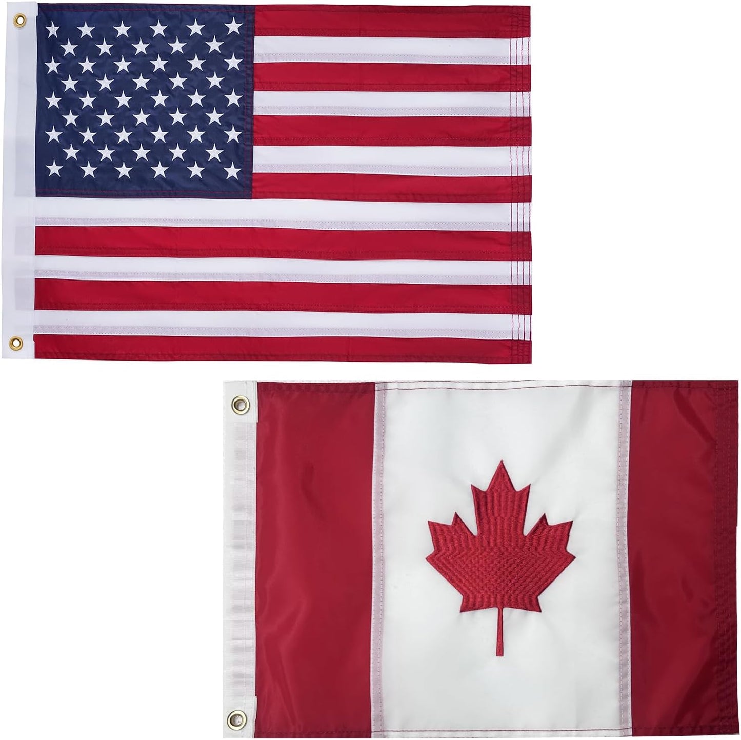 Bandera EE.UU. y Canadá 12x18" para barco resistente