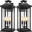 2 Lámparas pared exterior 20pulg 3 luces negras impermeables