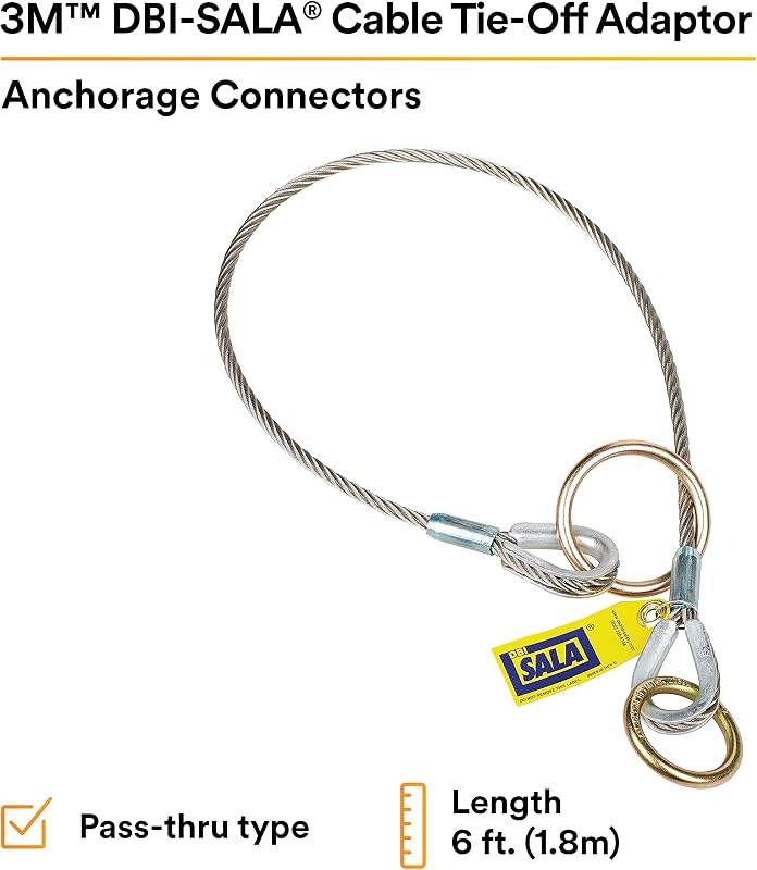 Conector anclaje cable 6ft tipo pasante plateado