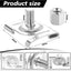 10 Clips techo barra en T para riel 120V plateado