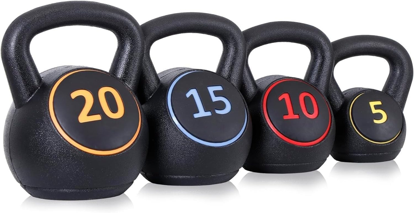 Set 4 Pzas Pesas Rusas 5-20lb para Gimnasio en Casa