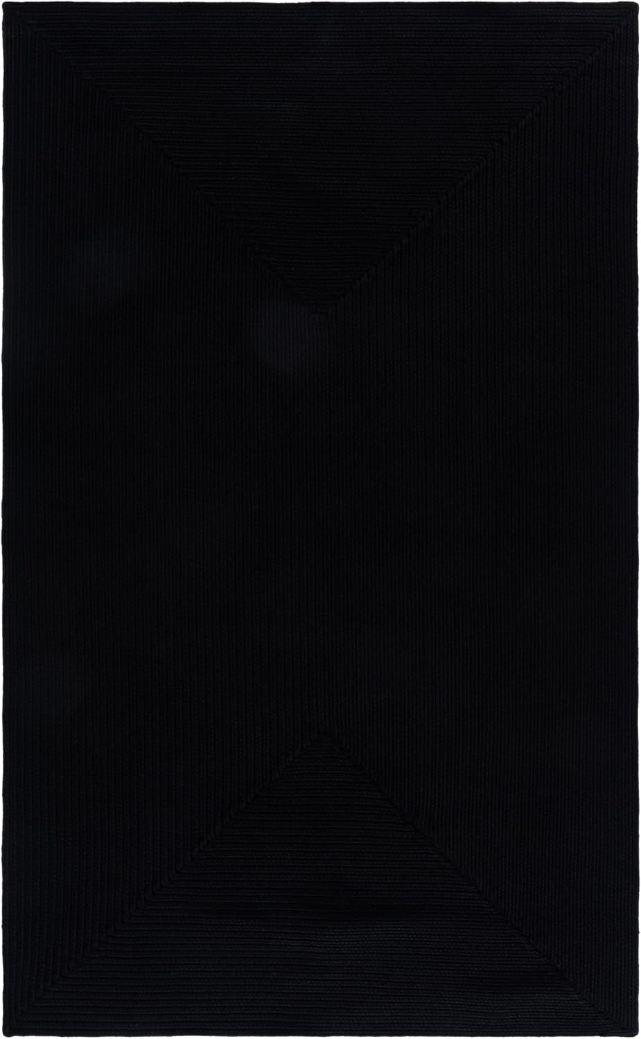 Alfombra exterior lavable trenzada 6x9ft negro reversible