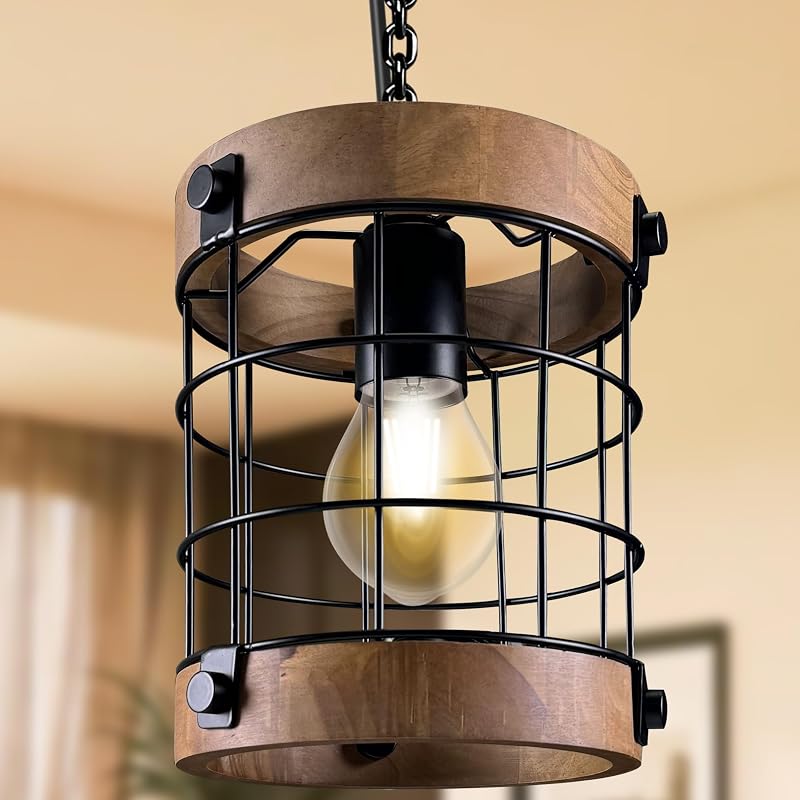 Lámpara colgante estilo granja para cocina y entrada E26