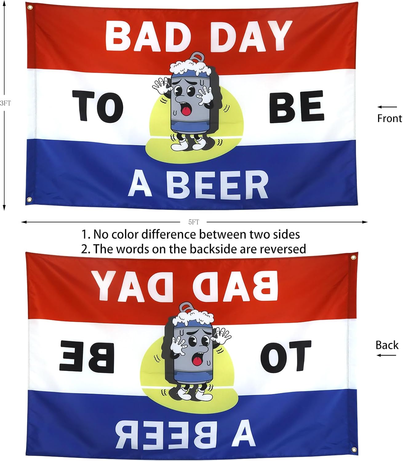 Banderines de cerveza 3x5pies para dormitorio universitario