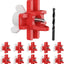 Bebedero automático pollos pack 10 rojo