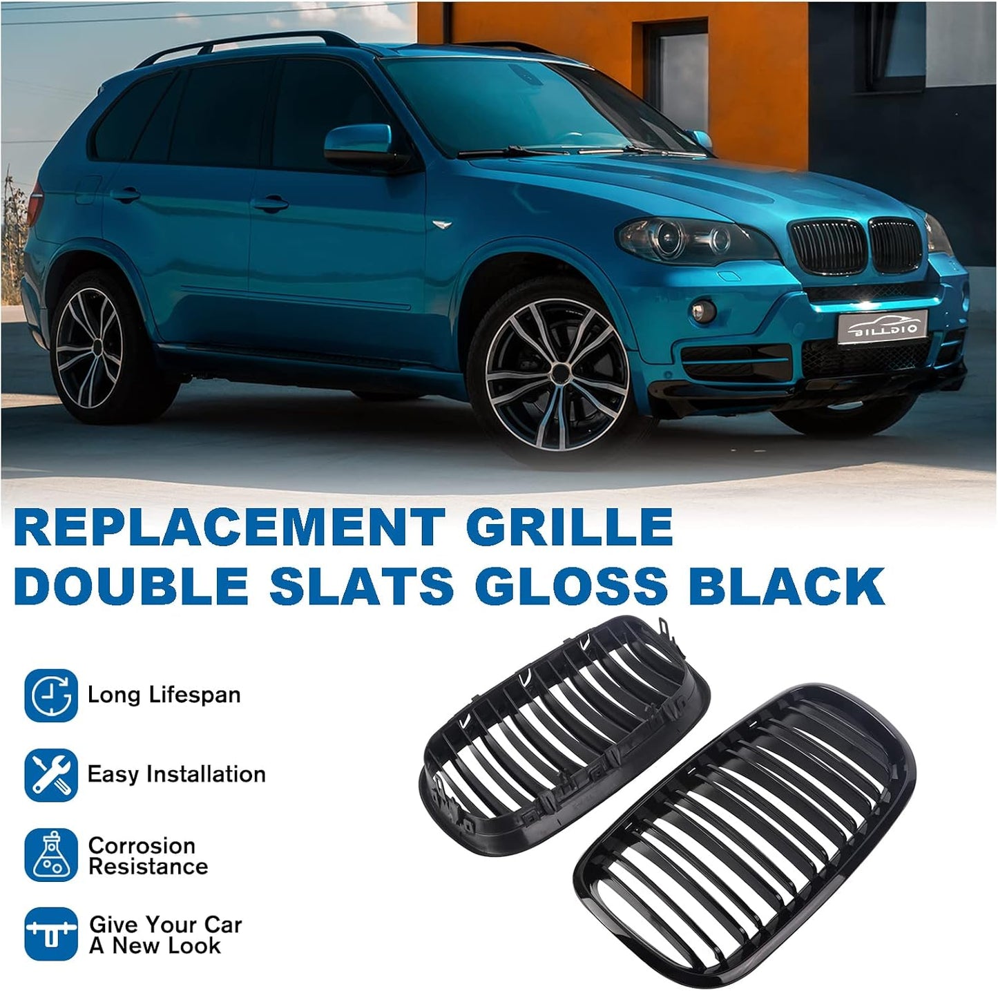 Parrilla riñón BMW X5/X6 E70/E71 07-14 negro