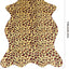 Alfombra estampado leopardo 3.6x2.5ft antideslizante marrón