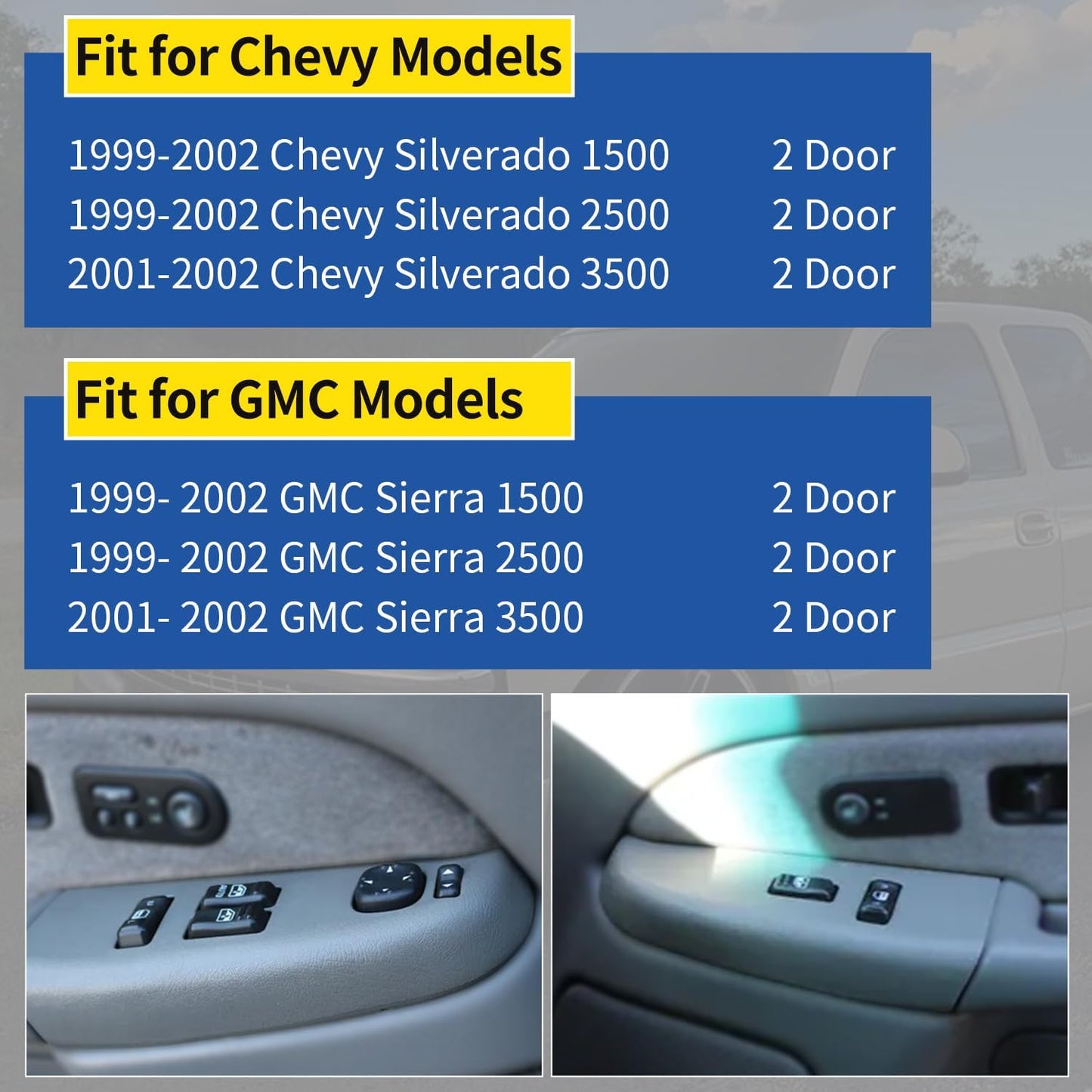 Interruptor ventana eléctrica 99-02 Chevy Silverado GMC
