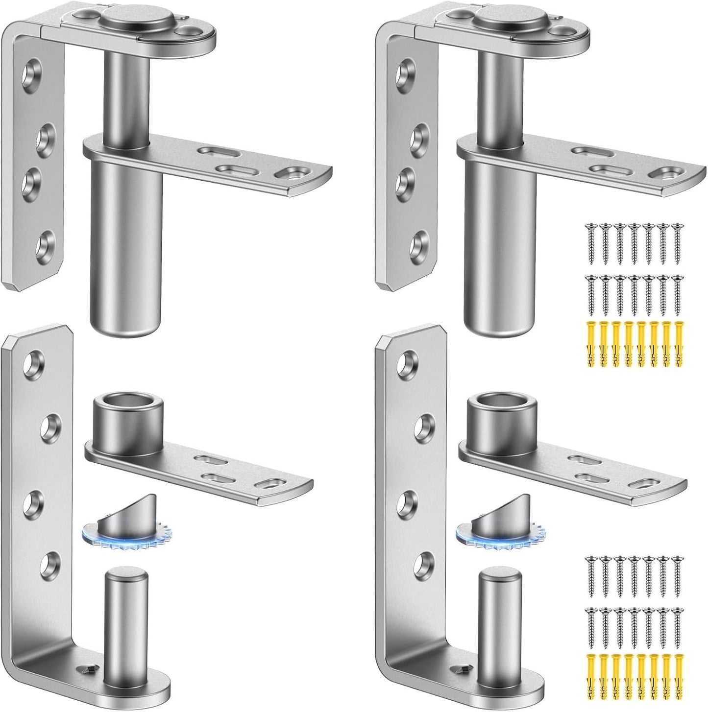 Bisagras puerta salón oscilante acero inox 304 plata 2 Pzas