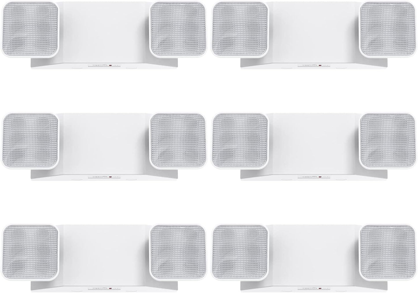 Luz emergencia LED 2 cabezales ajustables 120/277V pack 6