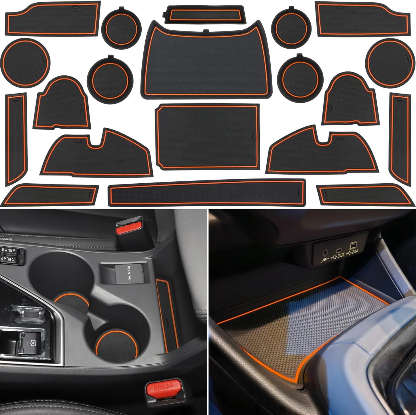 Forro consola central Subaru Crosstrek impreza antiderrap