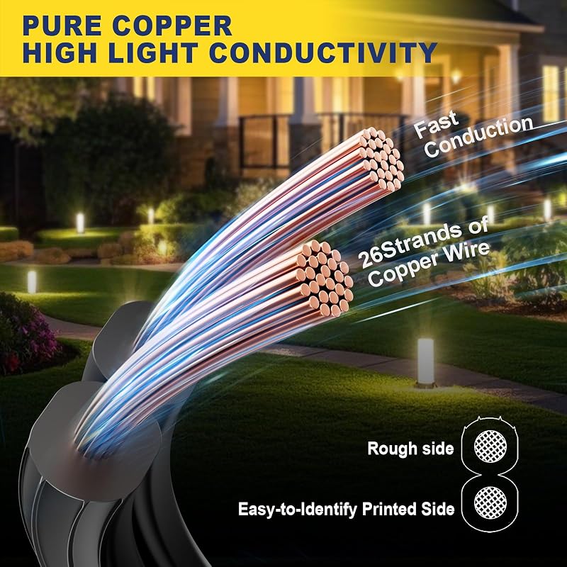 Cable paisaje 16/2 500ft cobre impermeable entierro directo