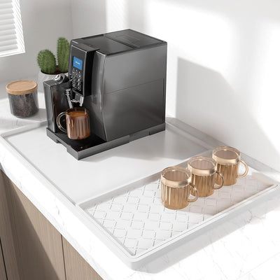 Tapete silicona cafetera 16x24pulg impermeable borde elevado